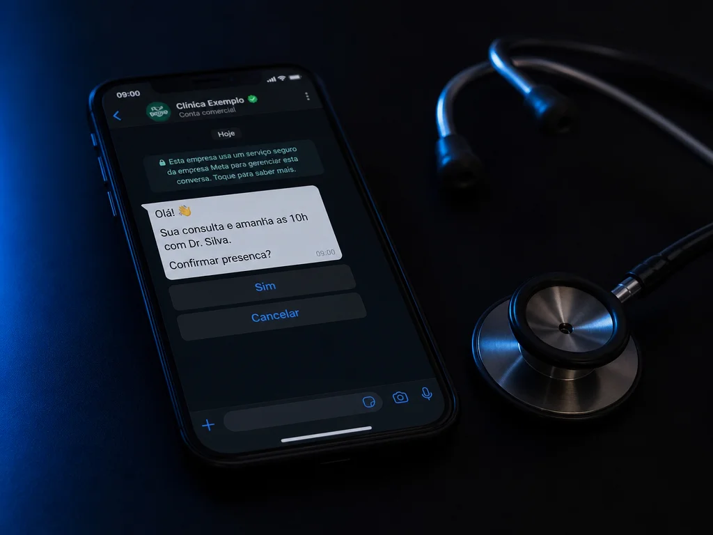 Redução de no-show em clínicas com lembrete automático WhatsApp